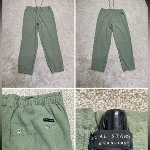 Social standard by sanctuary womens linen pullon pants sz X-Large lightweight